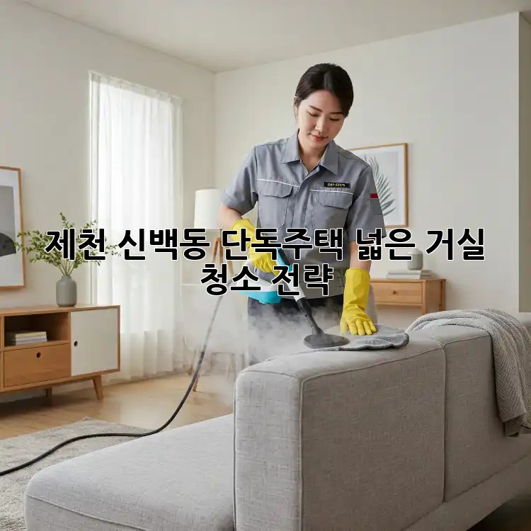 제천 신백동 단독주택, 넓은 거실 청소 전략!