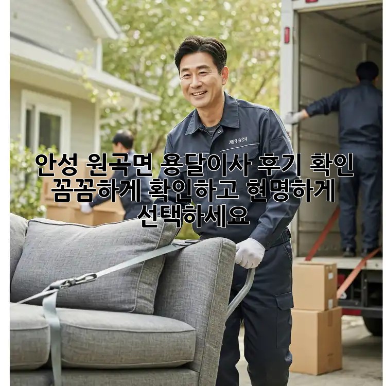 안성 원곡면 용달이사 후기 확인: 꼼꼼하게 확인하고 현명하게 선택하세요!