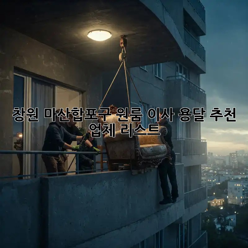 창원 마산합포구 원룸 이사, 용달 추천 업체 리스트