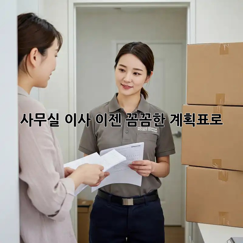 사무실 이사, 이젠 꼼꼼한 계획표로!