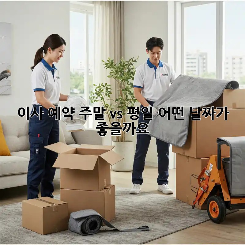 이사 예약: 주말 vs. 평일, 어떤 날짜가 좋을까요?