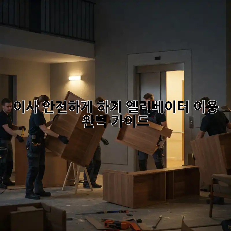 이사 안전하게 하기: 엘리베이터 이용 완벽 가이드
