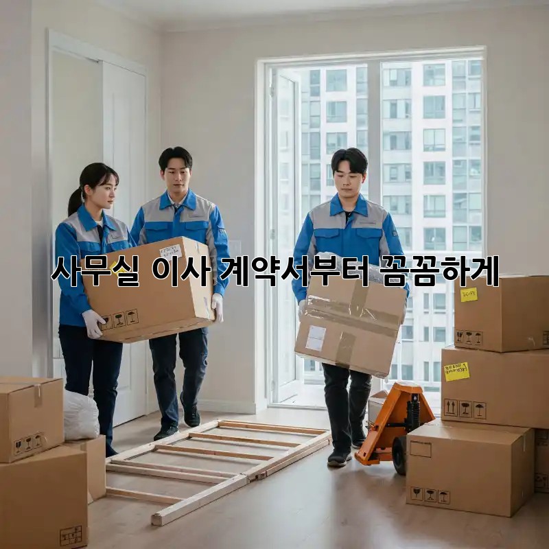 사무실 이사, 계약서부터 꼼꼼하게!