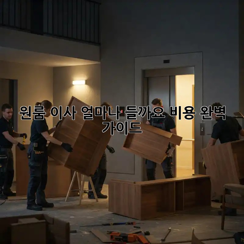 원룸 이사, 얼마나 들까요? 비용 완벽 가이드