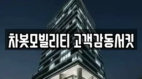 차봇모빌리티 고객감동서킷