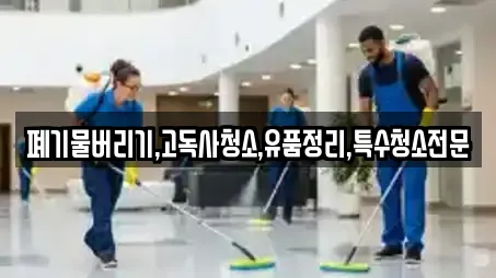 폐기물버리기,고독사청소,유품정리,특수청소전문