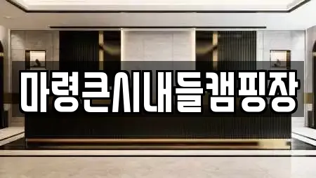 마령큰시내들캠핑장