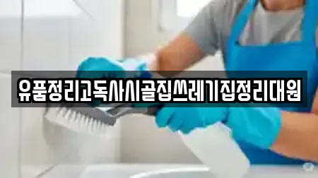 유품정리고독사시골집쓰레기집정리대원