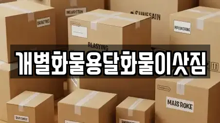 개별화물용달화물이삿짐