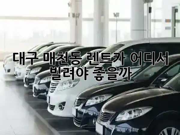 대구 매천동 렌트카, 어디서 빌려야 좋을까? 🚗🗺️