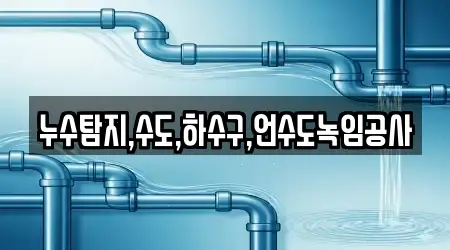 누수탐지,수도,하수구,언수도녹임공사