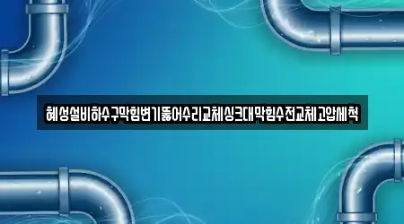 거류면에 모인 5개의 하수구 막힘