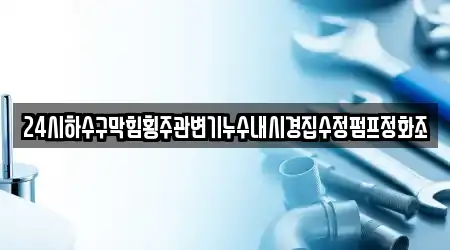 24시하수구막힘횡주관변기누수내시경집수정펌프정화조