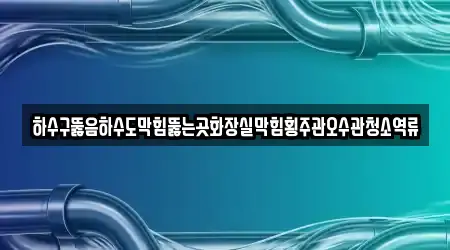 하수구뚫음하수도막힘뚫는곳화장실막힘횡주관오수관청소역류