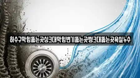 하수구막힘뚫는곳싱크대막힘변기뚫는곳씽크대뚫는곳욕실누수