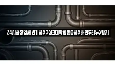 경기도 안성시 봉남동 근처 배관 뚫음 업체 5 주소