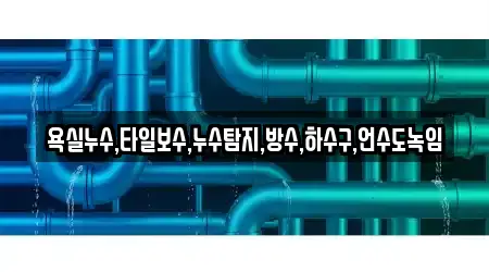 욕실누수,타일보수,누수탐지,방수,하수구,언수도녹임
