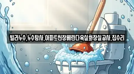 빌라누수,누수탐사,아파트천장베란다욕실화장실공사,집수리