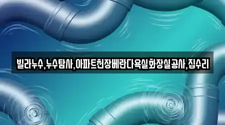 빌라누수,누수탐사,아파트천장베란다욕실화장실공사,집수리