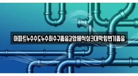 아파트누수수도누수하수구뚫음고압세척싱크대막힘변기뚫음