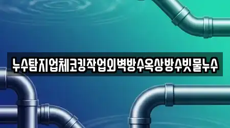 누수탐지업체코킹작업외벽방수옥상방수빗물누수
