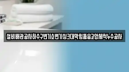 설비배관공사하수구변기소변기싱크대막힘뚫음고압세척누수공사