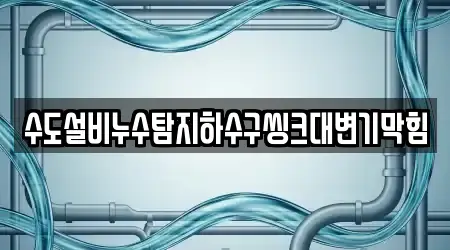 수도설비누수탐지하수구씽크대변기막힘