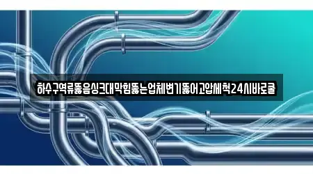 하수구역류뚫음싱크대막힘뚫는업체변기뚫어고압세척24시바로쿨