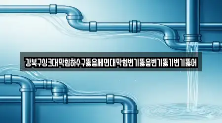 4곳 하수구 뚫음 미아동 위치 모음