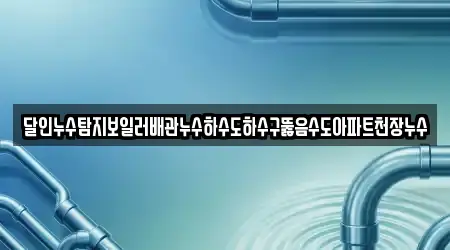 달인누수탐지보일러배관누수하수도하수구뚫음수도아파트천장누수