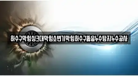 하수구막힘싱크대막힘소변기막힘하수구뚫음누수탐지누수공사