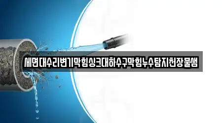 세면대수리변기막힘싱크대하수구막힘누수탐지천장물샘