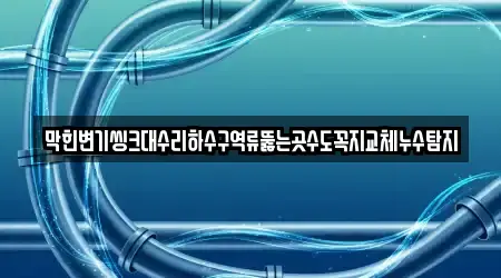 막힌변기씽크대수리하수구역류뚫는곳수도꼭지교체누수탐지