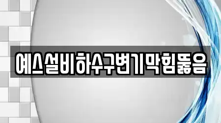 예스설비하수구변기막힘뚫음