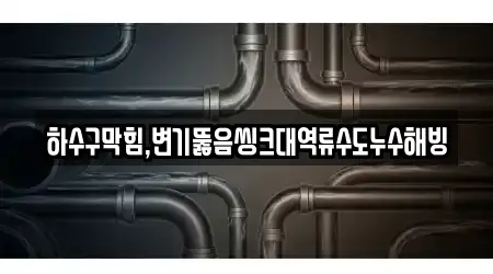 하수구막힘,변기뚫음씽크대역류수도누수해빙