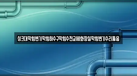 싱크대막힘변기막힘하수구막힘수전교체화장실막힘변기수리뚫음