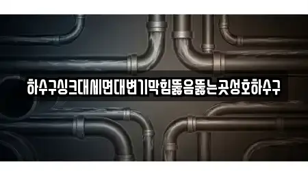 하수구싱크대세면대변기막힘뚫음뚫는곳성호하수구