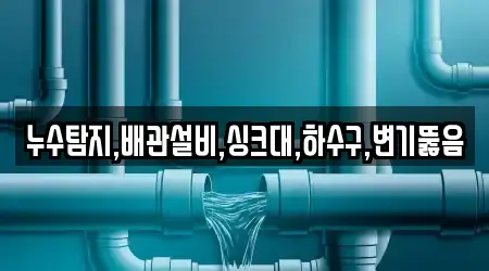 누수탐지,배관설비,싱크대,하수구,변기뚫음