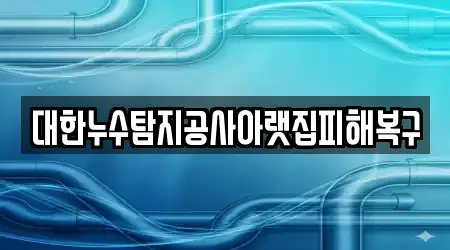 대한누수탐지공사아랫집피해복구