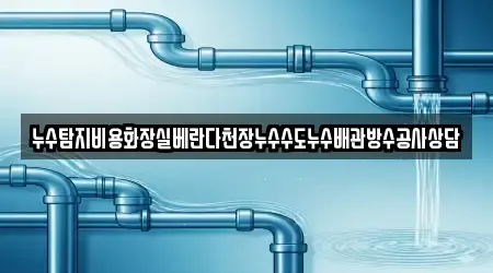 누수탐지비용화장실베란다천장누수수도누수배관방수공사상담