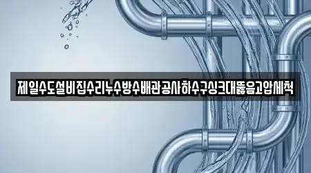 제일수도설비집수리누수방수배관공사하수구싱크대뚫음고압세척