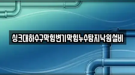 싱크대하수구막힘변기막힘누수탐지낙원설비