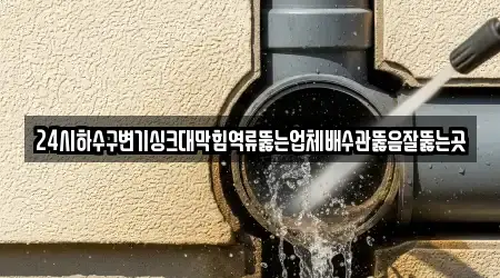 24시하수구변기싱크대막힘역류뚫는업체배수관뚫음잘뚫는곳