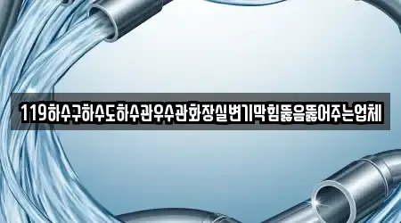 119하수구하수도하수관우수관화장실변기막힘뚫음뚫어주는업체