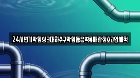 24시변기막힘싱크대하수구막힘뚫음역류배관청소고압세척