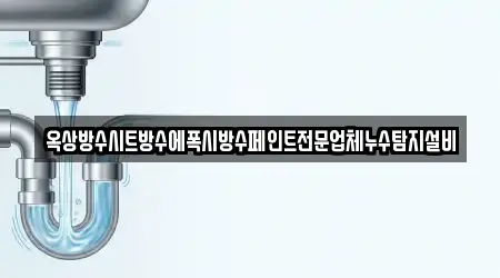 옥상방수시트방수에폭시방수페인트전문업체누수탐지설비