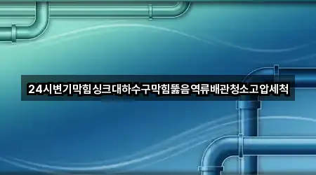 24시변기막힘싱크대하수구막힘뚫음역류배관청소고압세척