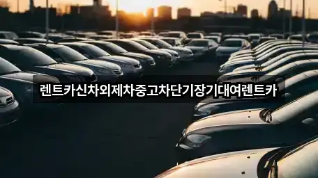 렌트카신차외제차중고차단기장기대여렌트카