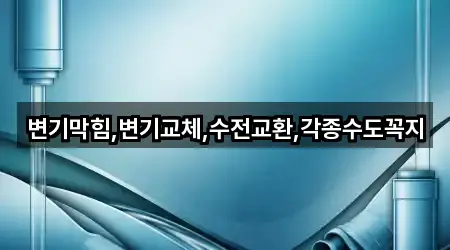 변기막힘,변기교체,수전교환,각종수도꼭지