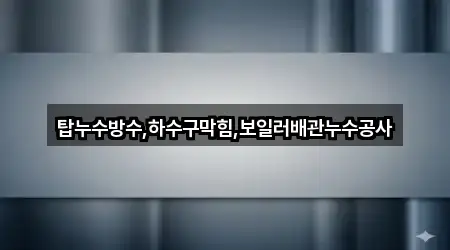 즉시 주소: 경상북도 영주시 장수면 누수 시공 1곳